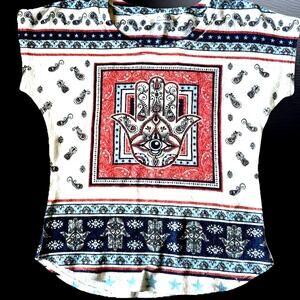 Psychic Tarot Boho Shirt Tank Top Tarot Cards Witchy Goth Grunge Festival Sz S